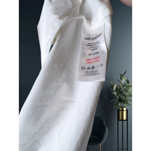 Women's Self-Portrait Hudson Mini Dress (White US2) - Picture 9 of 9